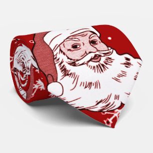 Cravate rouge bruyante drôle de Noël de Père No