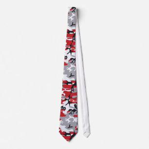 Cravate rouge de camouflage