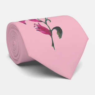 Cravate rouge de lis d'aquarelle