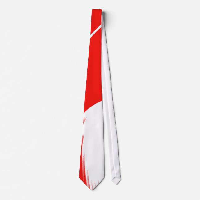 Cravate rouge et blanche (Devant)