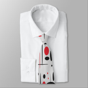 Cravate Rouge et noir Abstrait moderne