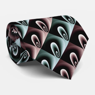 Cravate Rouge et Turquoise COOL Motif moderne