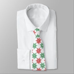 Cravate Rouge et vert Aquarelle Motif 2