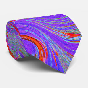 Cravate Rouge et violet Super Art rétro Abstrait