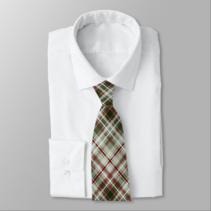 Cravate rouge vert et blanc vacances Noël plaid