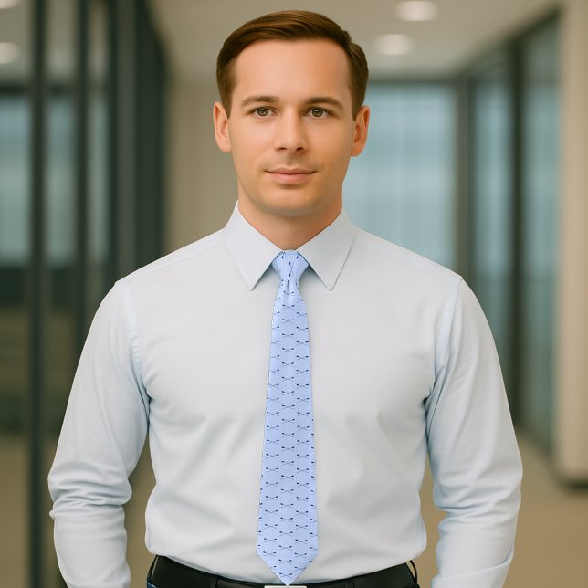 Cravate Rowing oars pattern blue (Créateur téléchargé)