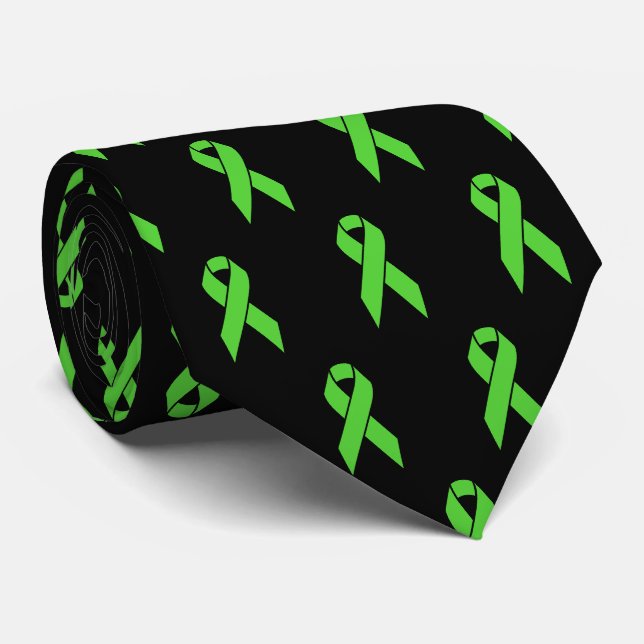 Cravate Ruban d'appui à la sensibilisation au cancer de la (Roulé)