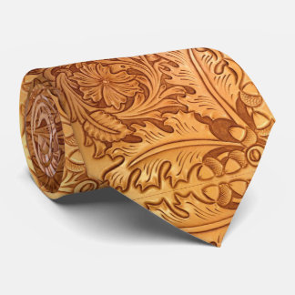 Cravate Rustic brown cowboy fashion western leather