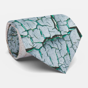 Cravate Rustique vieille peinture bleu clair vert peeling