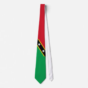 Cravate Saint Kitts et drapeau du Niévès