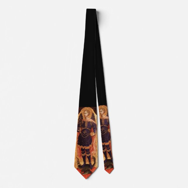 CRAVATE SAINT MICHAEL ARCHANGEL AVEC DRAGON (Devant)