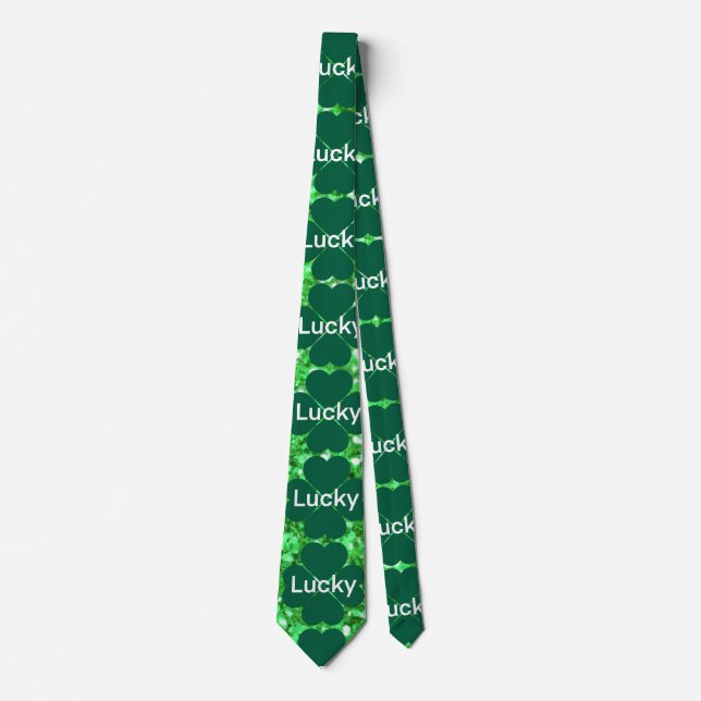 Cravate Saint Patrick's day scintillant parties scintillan (Devant)