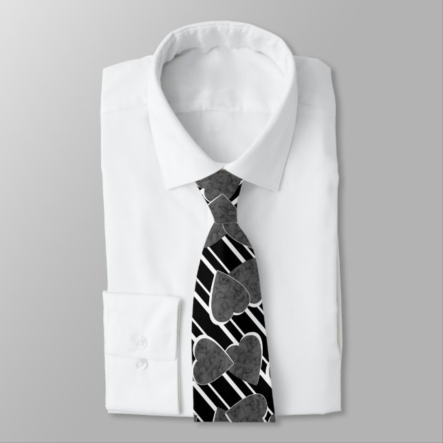 Cravate Saint Valentin, amour, mariage (Attaché)