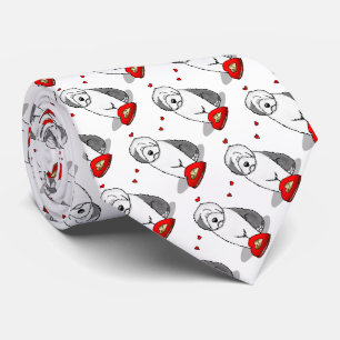 Cravate Saint-Valentin Vieux anglais Chien de mer gris 1 m