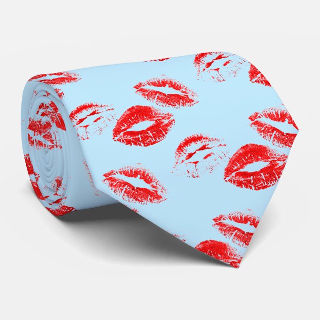Cravate S'AMUSER ! Imprimantes Red Lipstick (Roulé)