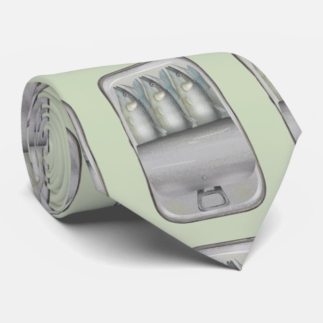 Cravate Sardines dans une boîte (Roulé)