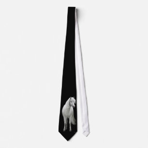 Cravate sauvage de cheval blanc