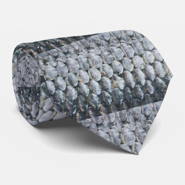 Cravate Scales Saumons brillantes (Roulé)