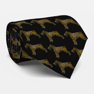 Cravate Schnauzer Chien Silhouette Halloween Noir Cou