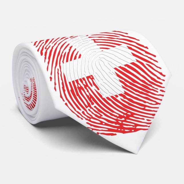 Cravate Schweizer Fingerabdruck (Roulé)