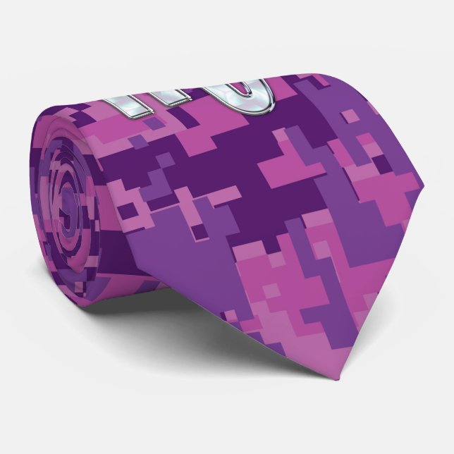 Cravate Scorpio Horoscope Connexion Camion numérique rose (Roulé)