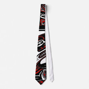 Cravate SEA OTTER & BABY (Haida Styled) Gamme de cadeaux