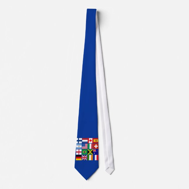 Cravate Seize drapeaux de beaucoup de T-shirts de nations, (Devant)