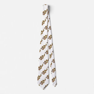 Cravate Serpent Brown et Silhouette Or