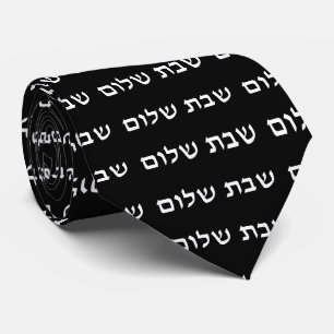 Cravate Shabbat Shalom Hébreu Juif Shabbos