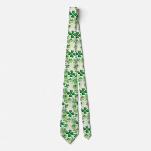 Cravate Shamrock de trèfle à quatre feuilles Lucky Double 