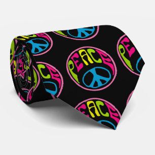 Cravate Signes de paix hippies, symboles