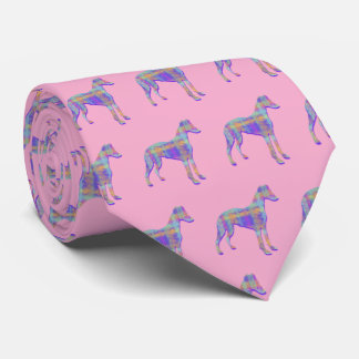 Cravate Silhouette de chien Whippet Greyhound italien Past