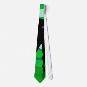 Cravate Silhouette verte