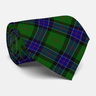 Cravate Sinclair tartan bleu vert plaid