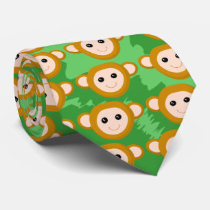 Cravate Singe de jungle, visage