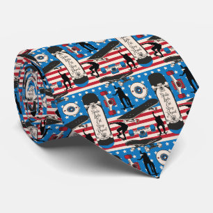 Cravate Skateboarding Patriotic USA