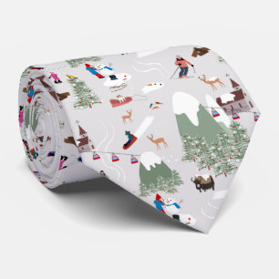 Cravate Ski De Neige Paysage Des Pistes De Ski