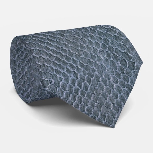 Cravate Snakeskin aux Faux bleus gris sur (Roulé)