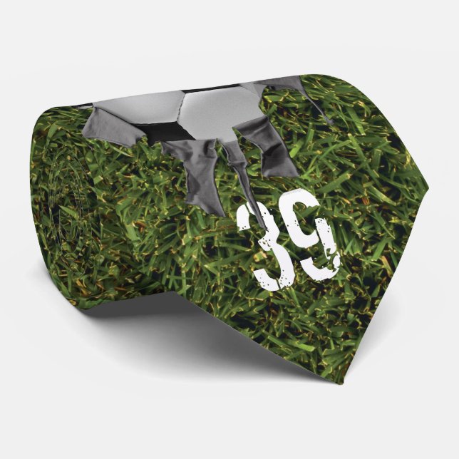 Cravate Soccer déchiqueté (gazon/personnalisé) (Roulé)