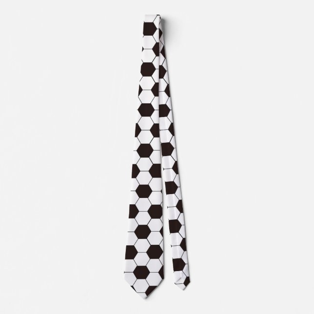 Cravate Soccer | motif de football personnalisable | Nom p (Devant)