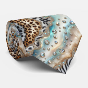 Cravate Soie fausse exotique Luxe Gentleman Animalier