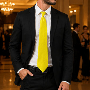 Cravate Solar Majesty   Luxueux Jaune Doré Designer