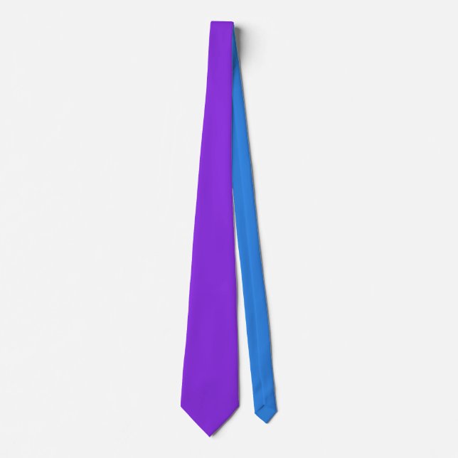 Cravate Solide bleu violet minimaliste Plain moderne (Devant)