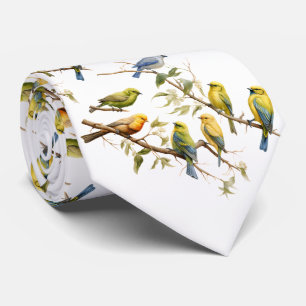 Cravate Songbirds Sur Une Branche