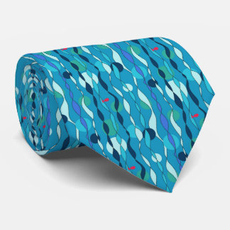 Cravate sous l'eau bleue