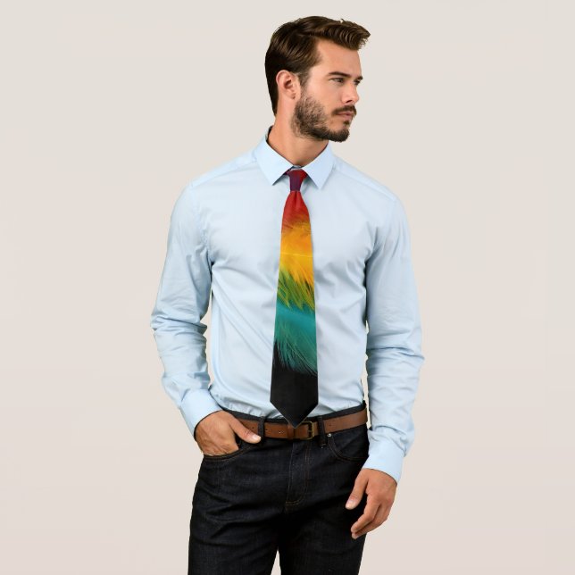 Cravate Southwest Feather Abstrait (En situation)