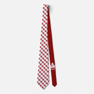 Cravate Souvenir Canada Cool Necktie Feuille d'éra