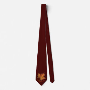 Cravate Souvenir Canada Fun Gold Canada Maple Leaf