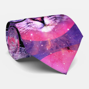 Cravate Space Cat Purple Galaxy Trending 2016 Customisé