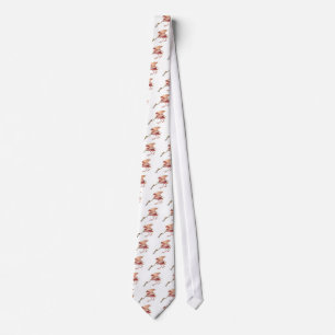 Cravate Spatule rose pataugeant l'art d'illustration